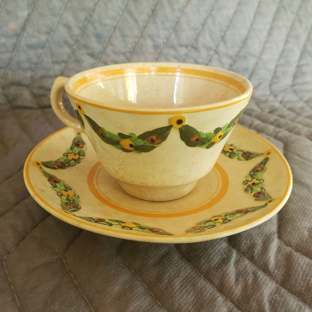 Vintage Ridgways Bedford Ware L'Italia Teacup & Saucer Set Hand Painted 7682